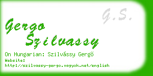 gergo szilvassy business card